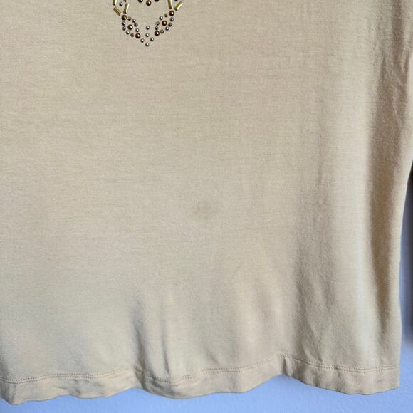 St John Yellow V-Neck Top Embellished Beaded Party Holiday Glam Classic - Picture 6 of 16